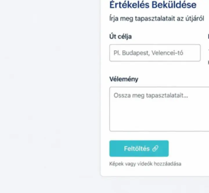 Magyar nyelvű utazói értékelő űrlap illusztrációja